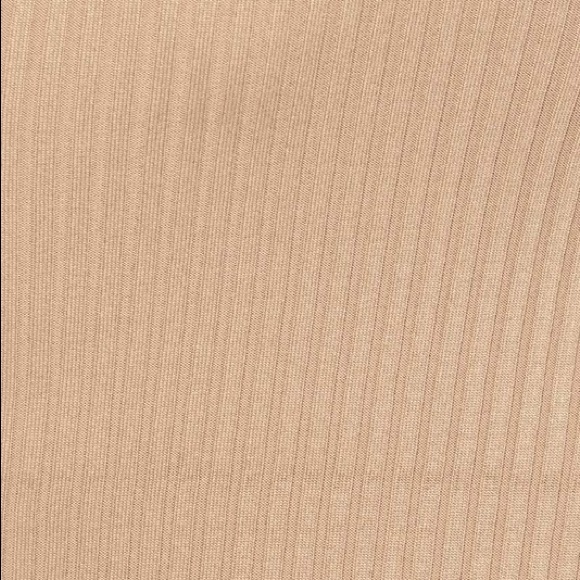 🧡 Ribbed Knit Crop Top & Midi Skirt Set - Mocha - Picture 5 of 8